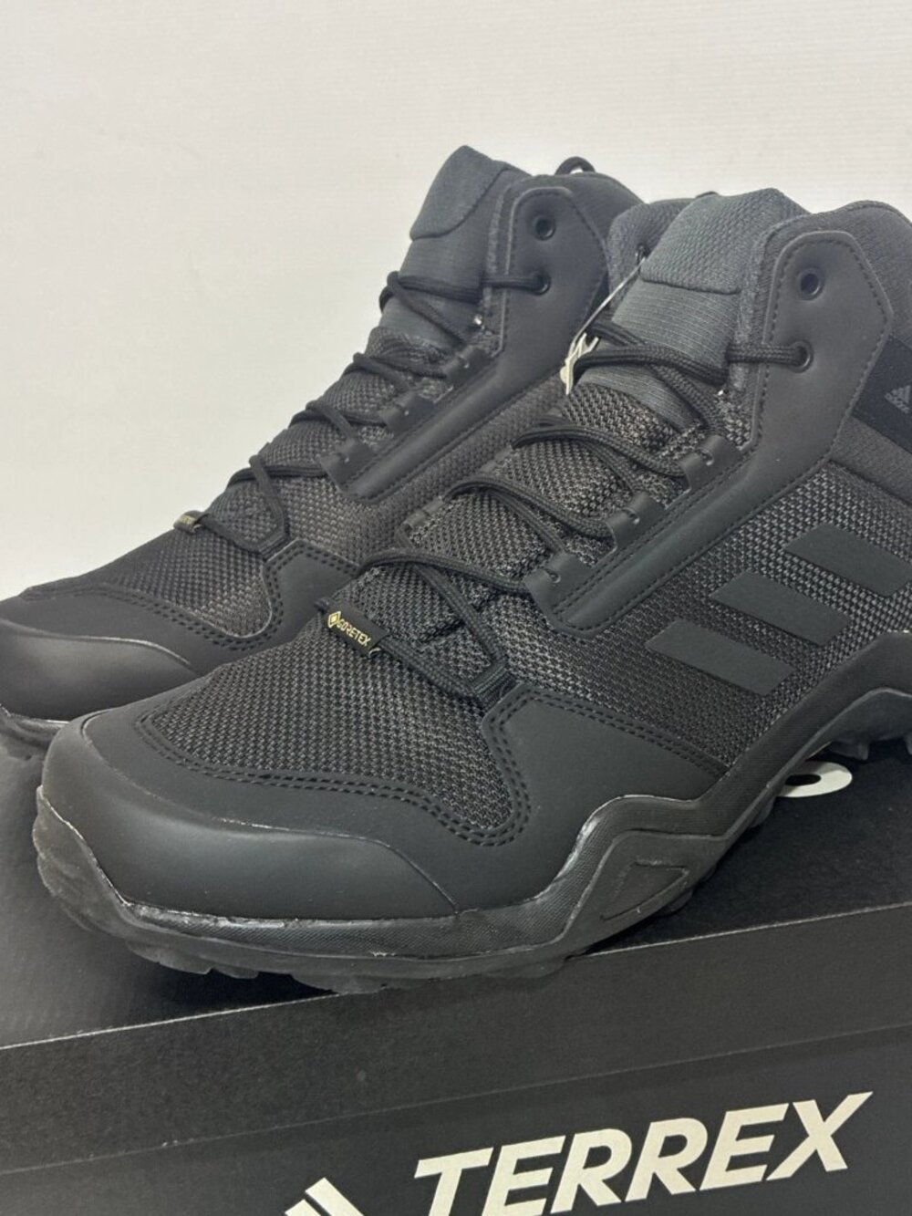 adidas Terrex AX3 Mid GTX Mens Hiking Shoes Black Waterproof Boots Size 12.5